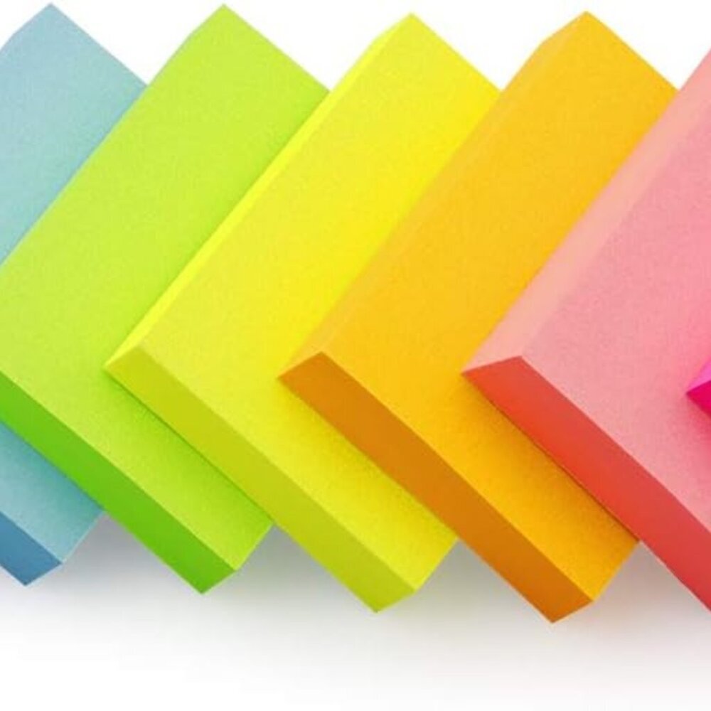 Sticky Notes 1.5x2 inch Bright Colors Self-Stick Pads 8 Pads/Pack 100 Sheets/Pad